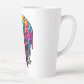 Tasse Latte Crâne psychédélique dynamique (Droite)