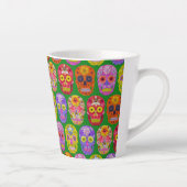 Tasse Latte Crânes de fleurs Motif sans soudure 2018 (Droite)
