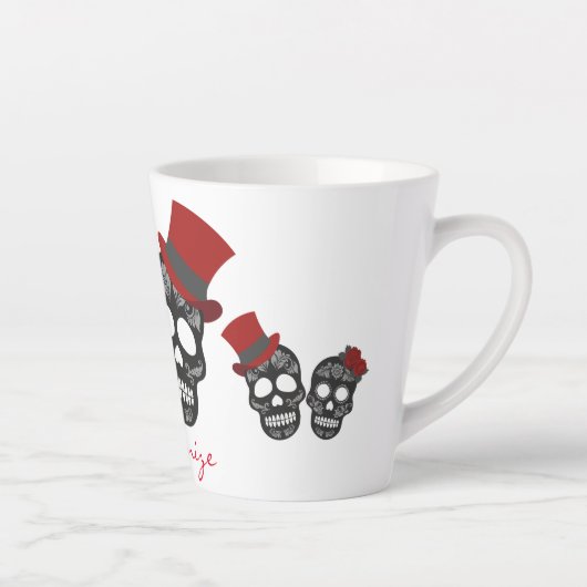 Tasse Latte Crânes noirs Duo Thunder_Cove (Droite)