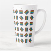Tasse Latte Crayons de couleur arc-en-ciel (Droite)