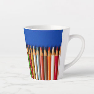 Tasse Latte Crayons de crayon colorés