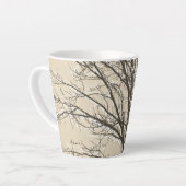 Tasse Latte Cream Beige Brown White Tree Branches (Angle gauche)