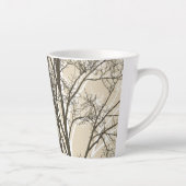 Tasse Latte Cream Beige Brown White Tree Branches (Droite)