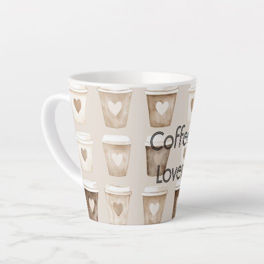 Tasse Latte Cream Coffee Heart Cups (Angle gauche)