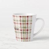 Tasse Latte Cream Green Red Plaid Stripes Christmas  (Droite)