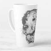 Tasse Latte Create Your Own Pet Dog Customized (Angle gauche)