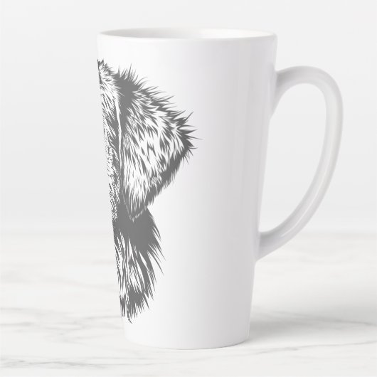 Tasse Latte Create Your Own Pet Dog Customized (Droite)