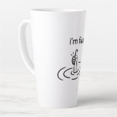 Tasse Latte Créatif, fantasque, minimaliste (Angle gauche)