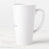 Tasse Latte Créatif tendance nom propre blanc bleu océan (Droite)