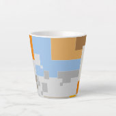 Tasse Latte Création de Motif Abstrait (Devant)