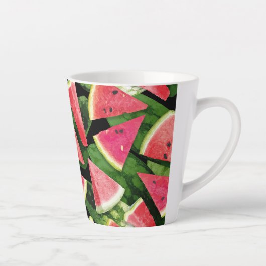 Tasse Latte Création de Motif de pastèque 5 (Droite)