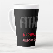 Tasse Latte Créative Retro Black Grey Dynamic Personal Trainer (Angle gauche)