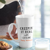 Tasse Latte Creepin'It Real White Halloween