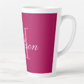 Tasse Latte Créer votre propre monogramme Nom initial (Droite)