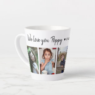 Tasse Latte Créez Votre Propre 5 Photo We Love You Poppy