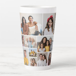 Tasse Latte Créez votre propre collage de 10 photos