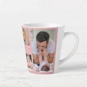 Tasse Latte Créez Votre Propre Collage De 6 Photo Nom De Famil (Droite)