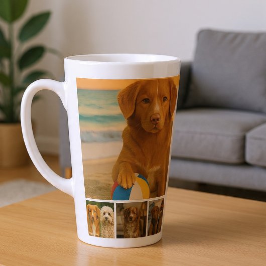 Tasse Latte Créez votre propre collage photo personnalisé de 7