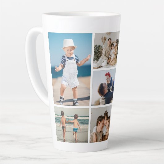 Tasse Latte Créez votre propre collection de 7 photos (Angle gauche)