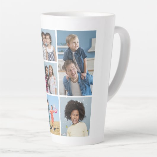 Tasse Latte Créez votre propre collection de 7 photos (Angle droit)