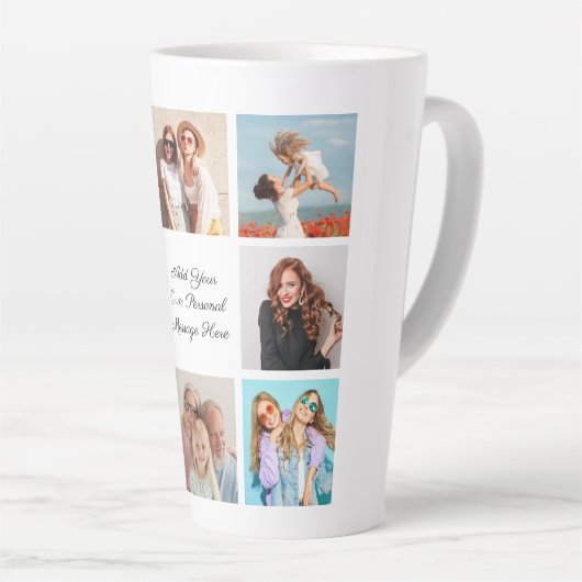 Tasse Latte Créez votre propre collection de photos 8 Ajouter  (Angle droit)