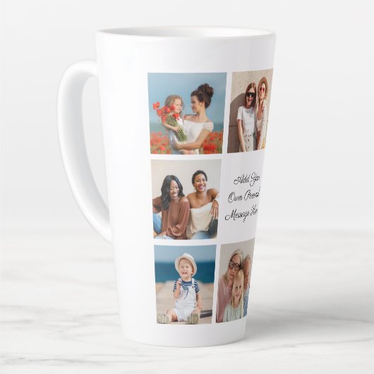 Tasse Latte Créez votre propre collection de photos 8 Ajouter  (Angle gauche)