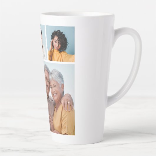 Tasse Latte Créez votre propre collection photo de 6 personnes (Droite)