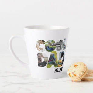 Tasse Latte Créez votre propre cool papa 7 lettre photo pour l