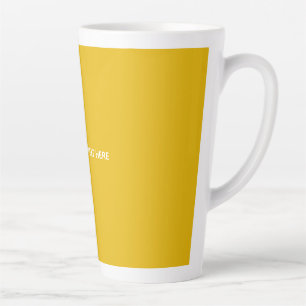 Tasse Latte Créez Votre Propre Design Jaune Personnalisé