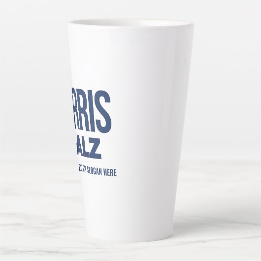 Tasse Latte Créez votre propre Harris Walz 2024 (Devant)