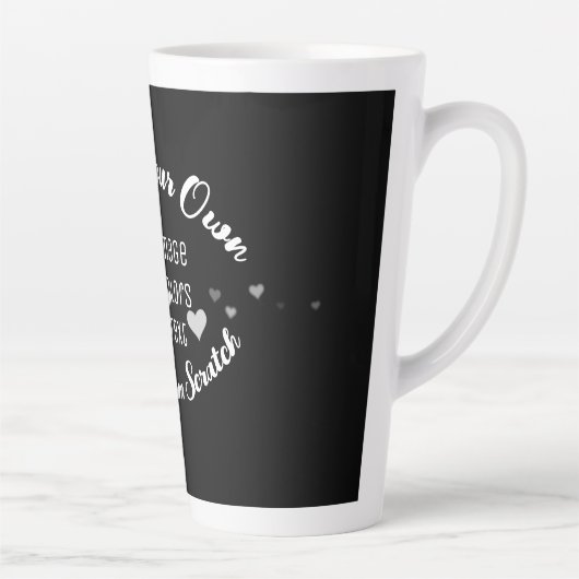 Tasse Latte Créez votre propre image personnalisée (Droite)