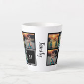 Tasse Latte Créez votre propre monogramme de collage de photos (Devant)