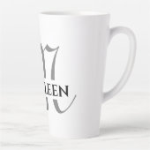 Tasse Latte Créez votre propre monogramme de nom élégant (Droite)