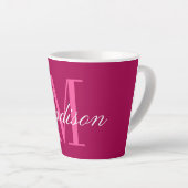 Tasse Latte Créez votre propre nom initial de monogramme (Angle droit)