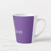 Tasse Latte Créez votre propre nom initial de monogramme (Droite)