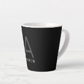 Tasse Latte Créez votre propre nom Monogramme initial (Angle droit)