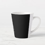 Tasse Latte Créez votre propre nom Monogramme initial (Droite)