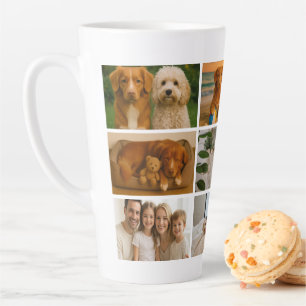 Tasse Latte Créez votre propre personnalisation de 9 photos