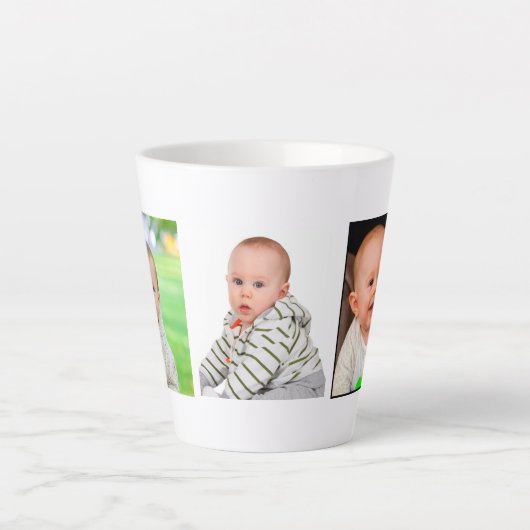 Tasse Latte Créez votre propre photo de bébé (Devant)
