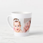 Tasse Latte Créez votre propre photo de famille pour bébé (Angle gauche)