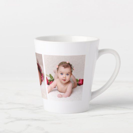 Tasse Latte Créez votre propre photo de famille pour bébé (Droite)