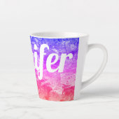 Tasse Latte Créez votre propre Rainbow Ombre photo d'art Abstr (Droite)