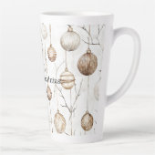 Tasse Latte Crème biologique Tan ornements de Noël (Droite)