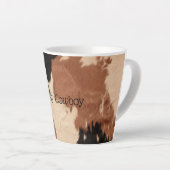 Tasse Latte Crème Brown de cowhide (Angle droit)