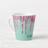 Tasse Latte Crème de crème glacée rose à la menthe Parties sci (Angle gauche)
