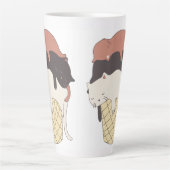 Tasse Latte Crème de glace de chat Cone Cute (Devant)