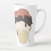 Tasse Latte Crème de glace de chat Cone Cute (Droite)