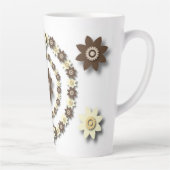 Tasse Latte Crème et... Chocolat Brown Floral (Droite)