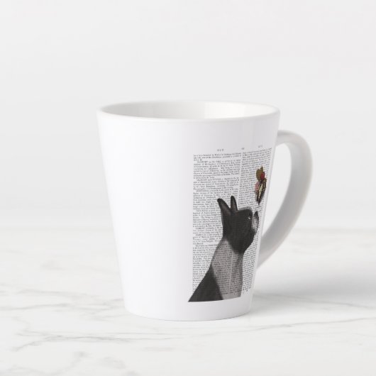 Tasse Latte Crème glacée Boston Terrier (Angle droit)