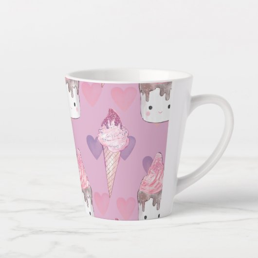 Tasse Latte Crème glacée de Marshmallow (Droite)